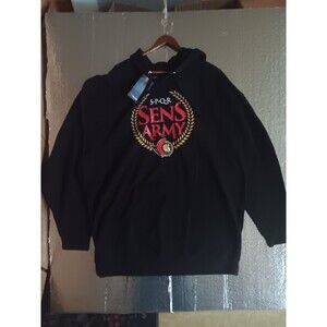 New Fanatics Black Unisex NHL Ottawa Senators Hoodie S-P-Q-R SENS Army Size 4XL